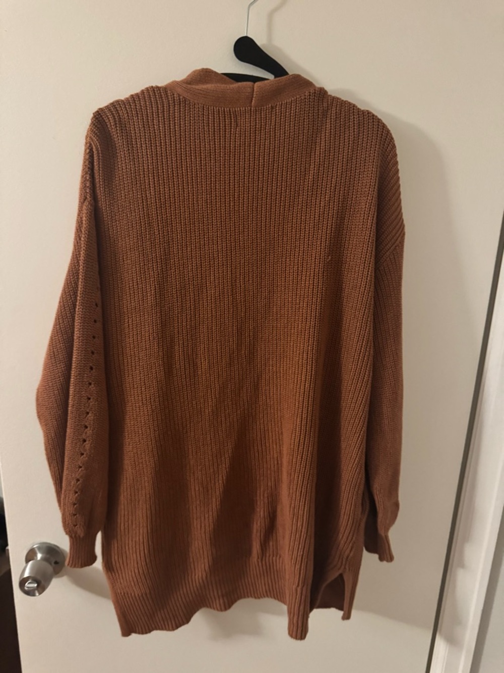 Warm Camel Brown Open Cardigan - Picture 3 of 9